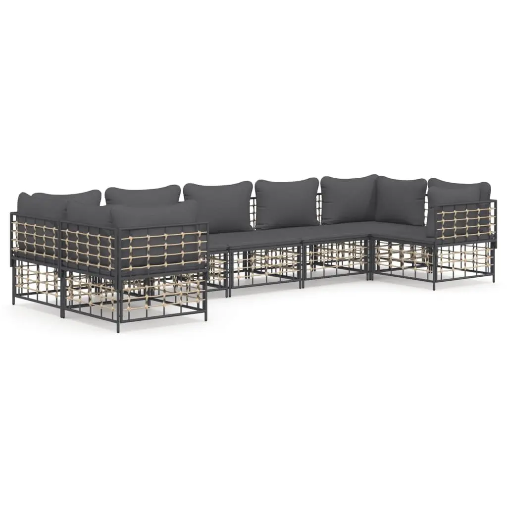 7 Piece Garden Lounge Set with Cushions