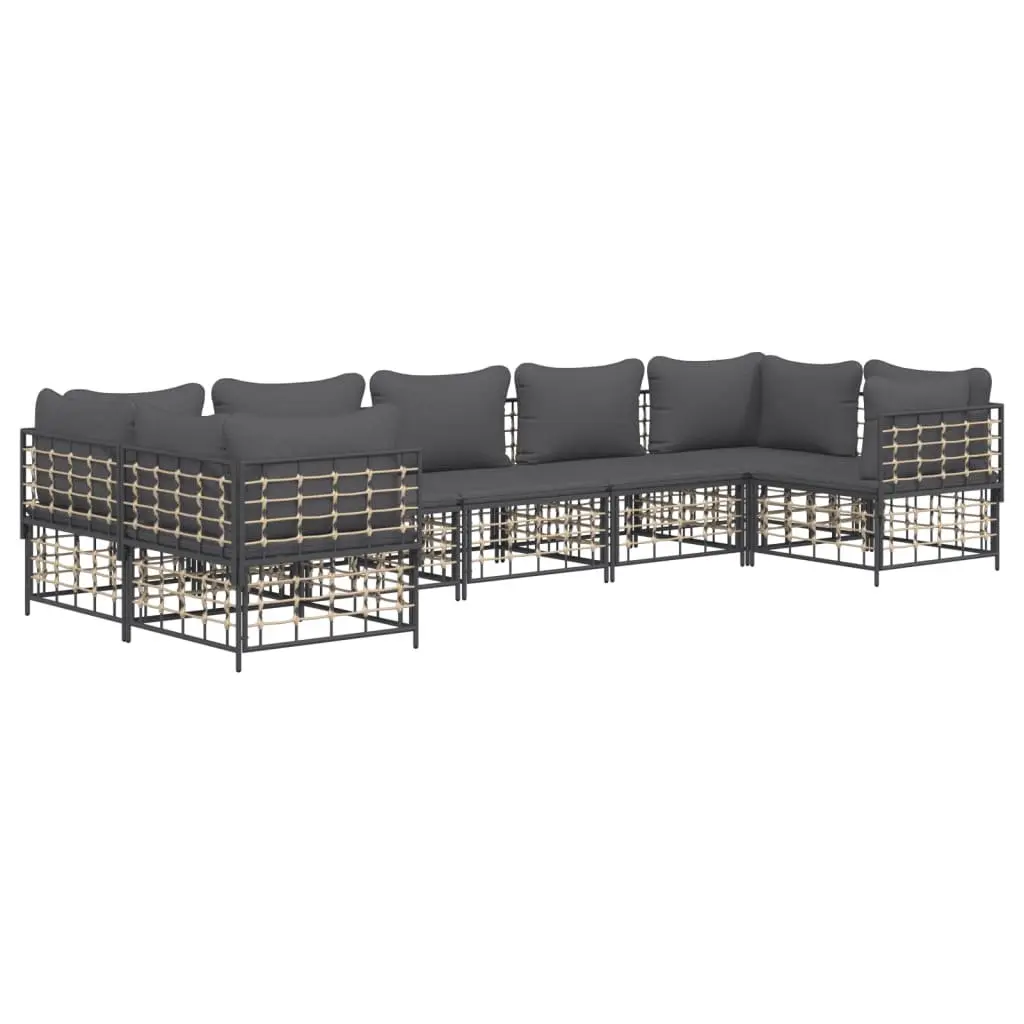 7 Piece Garden Lounge Set with Cushions