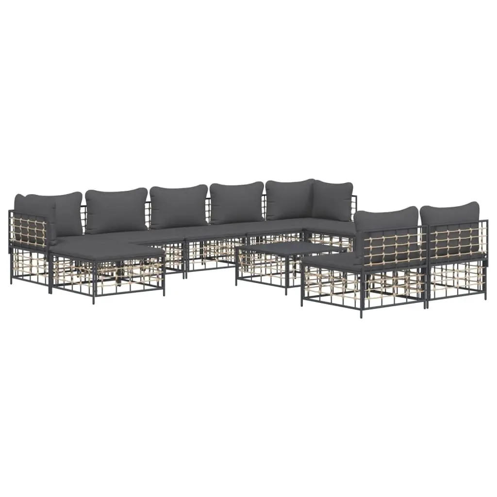 10-Piece Outdoor Lounge Set with Cushions