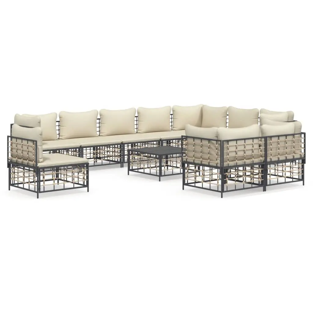 11-Piece Outdoor Lounge Set with Cushions
