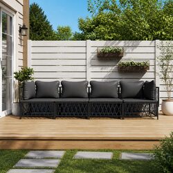 Durable 4 Piece Garden Lounge Set with Anthracite Frame