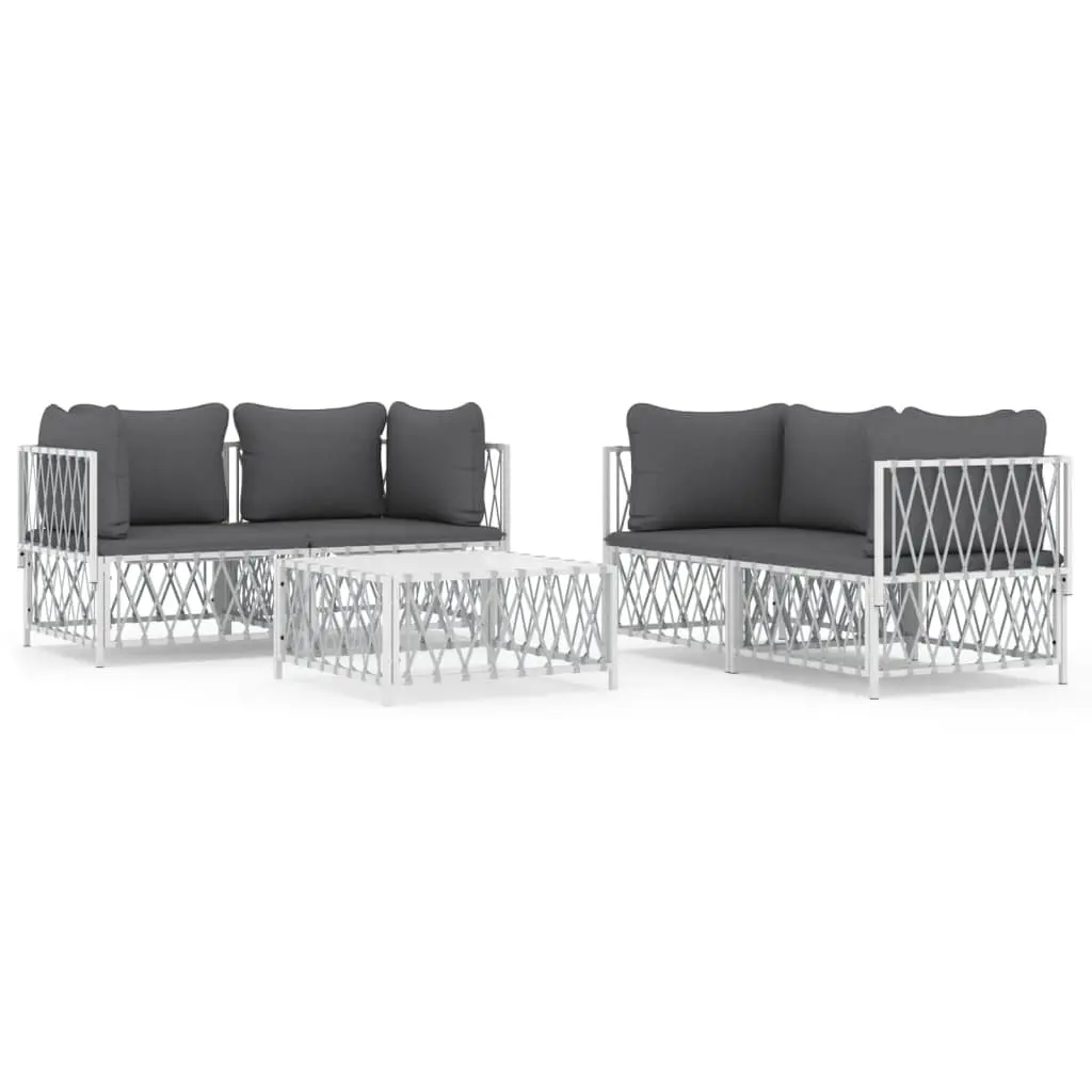 5 Piece Modular Garden Lounge Set with Cushions