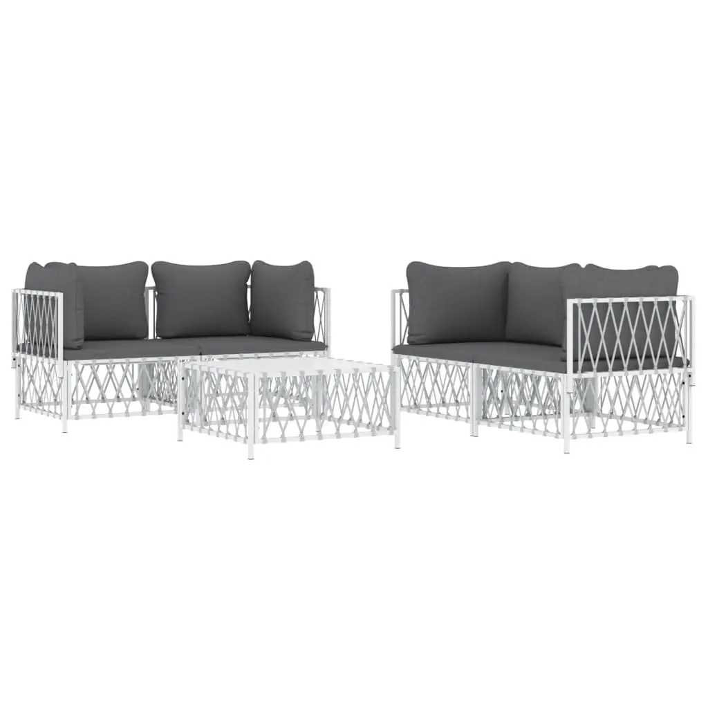 5 Piece Modular Garden Lounge Set with Cushions