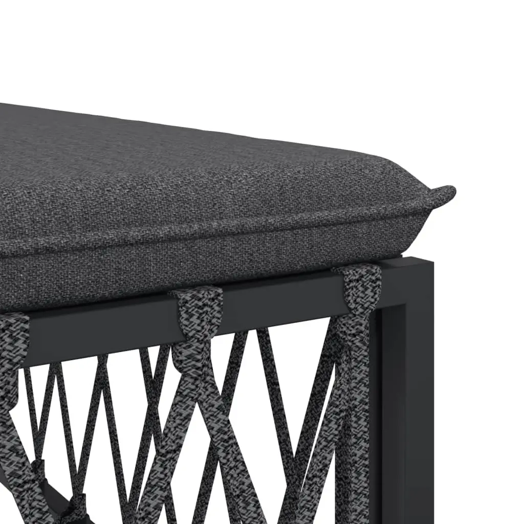 Garden Lounge Set 6-Piece Modular Sofa in Anthracite