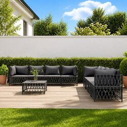 Premium 9 Piece Anthracite Garden Lounge Set