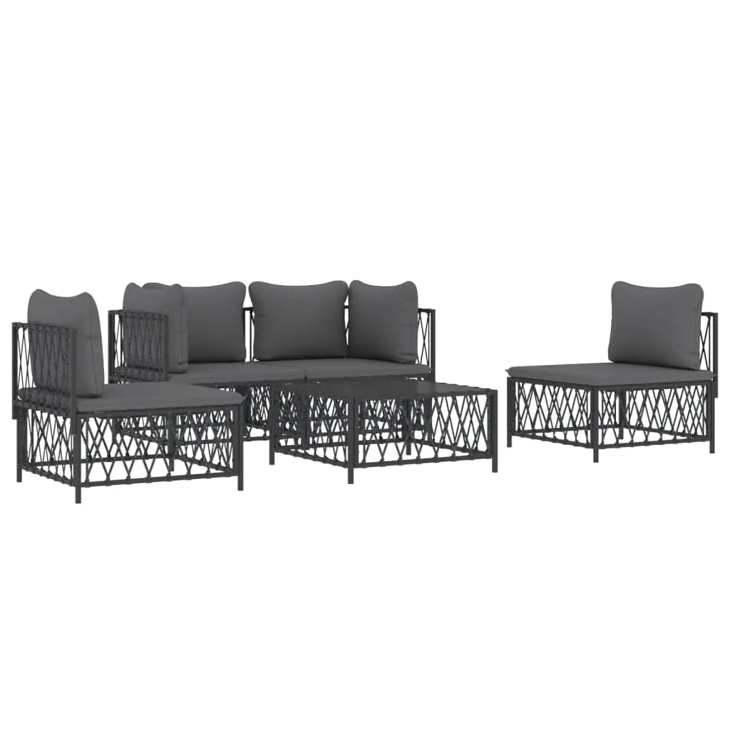 5-Piece Anthracite Garden Lounge Set with Cushions