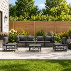 Premium 7 Piece Anthracite Modular Garden Lounge Set