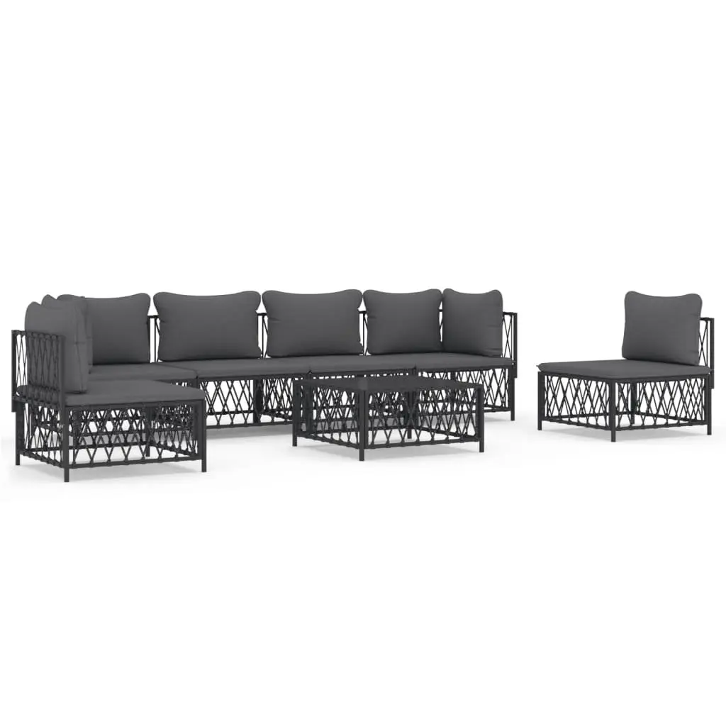 7 Piece Anthracite Modular Garden Lounge Set