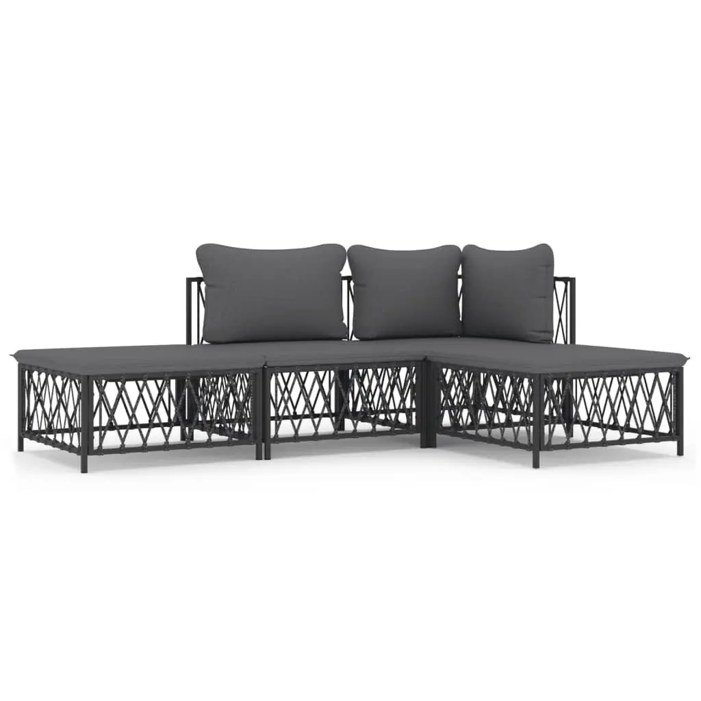4 Piece Garden Lounge Set in Anthracite