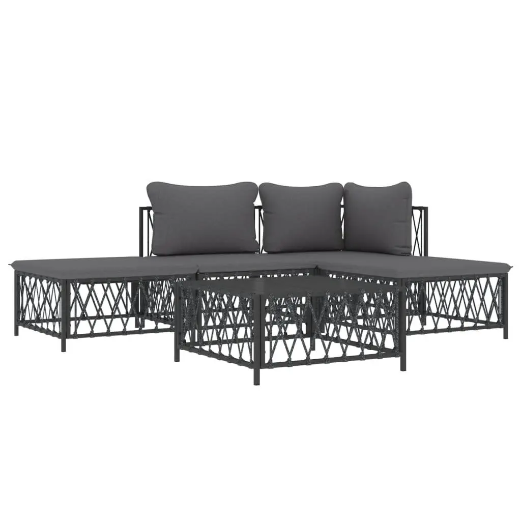 5-Piece Modular Garden Lounge Set in Anthracite