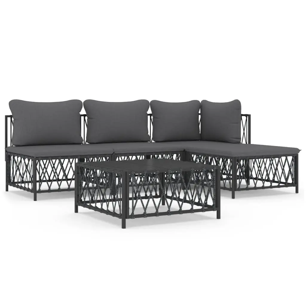 5-Piece Modular Garden Lounge Set in Anthracite