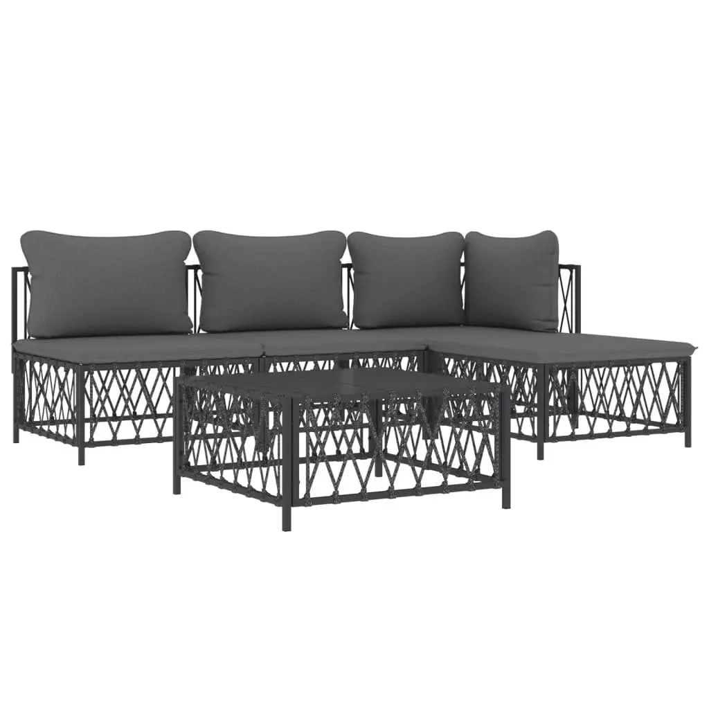 5-Piece Modular Garden Lounge Set in Anthracite