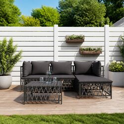 5-Piece Modular Outdoor Lounge Set in Anthracite