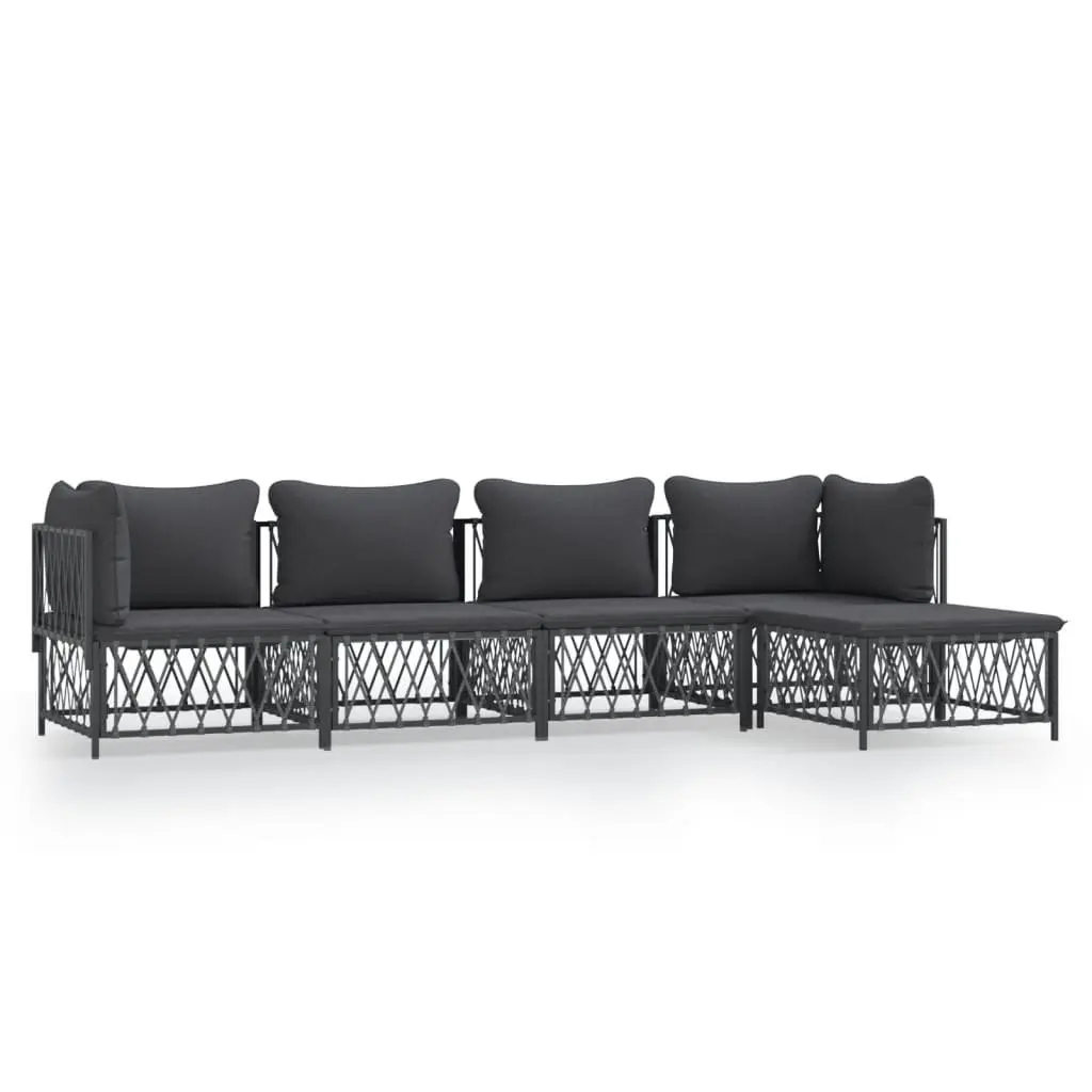 5 Piece Anthracite Garden Lounge Set
