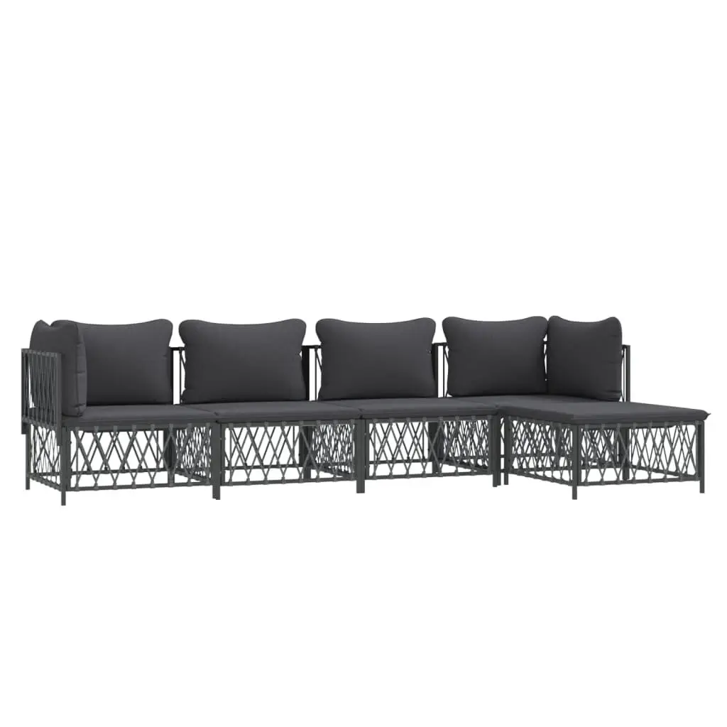 5 Piece Anthracite Garden Lounge Set