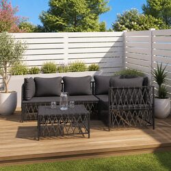 Durable 5 Piece Anthracite Garden Lounge Set