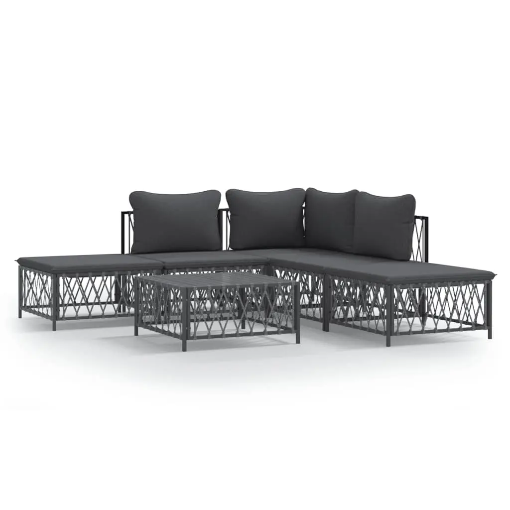 Modular 6 Piece Garden Lounge Set in Anthracite