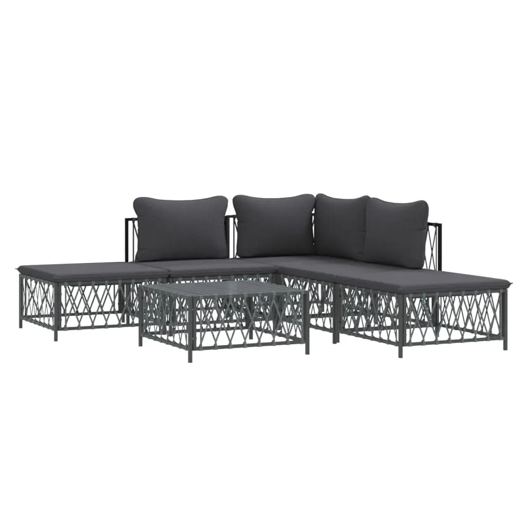 Modular 6 Piece Garden Lounge Set in Anthracite