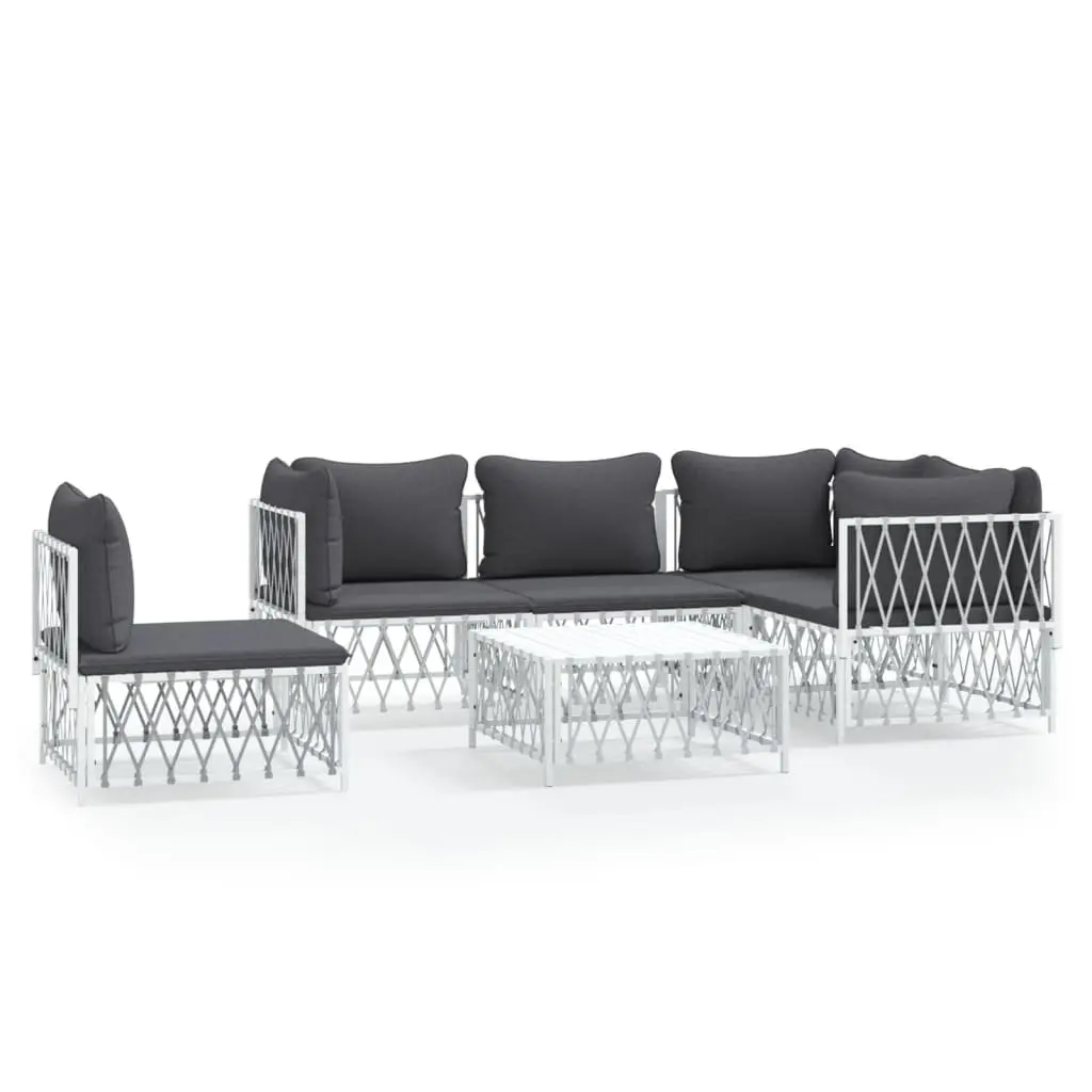 6 Piece Modular Garden Lounge Set with Cushions