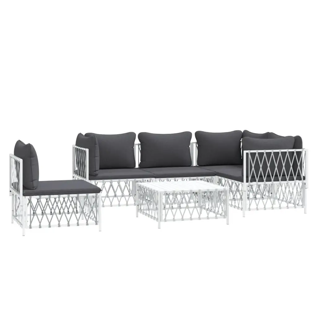 6 Piece Modular Garden Lounge Set with Cushions