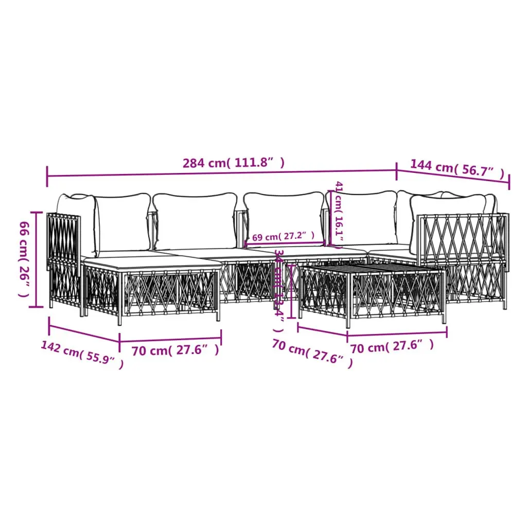 7-Piece Garden Lounge Set in Anthracite