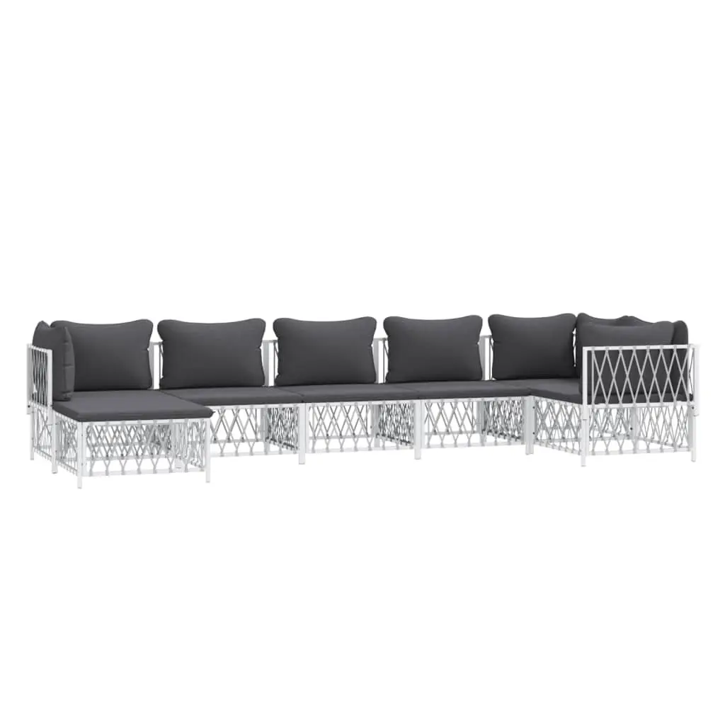 7 Piece Garden Lounge Set with Steel Frame