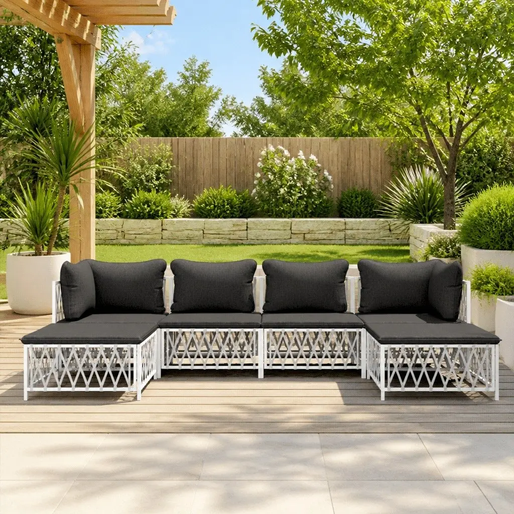 6-Piece Outdoor Garden Lounge Set with Cushions