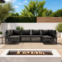 6-Piece Anthracite Modular Garden Lounge Set