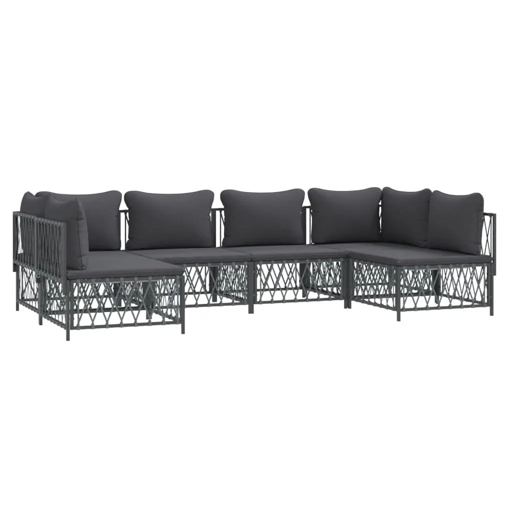 6-Piece Anthracite Modular Garden Lounge Set