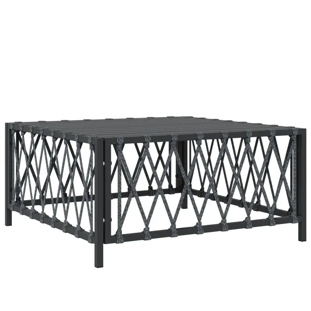 Garden Lounge Set Powder-coated Steel 7 Piece Modular Sofa Anthracite