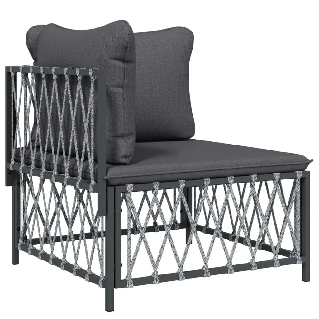 8-Piece Modular Outdoor Lounge Set with Anthracite Frame