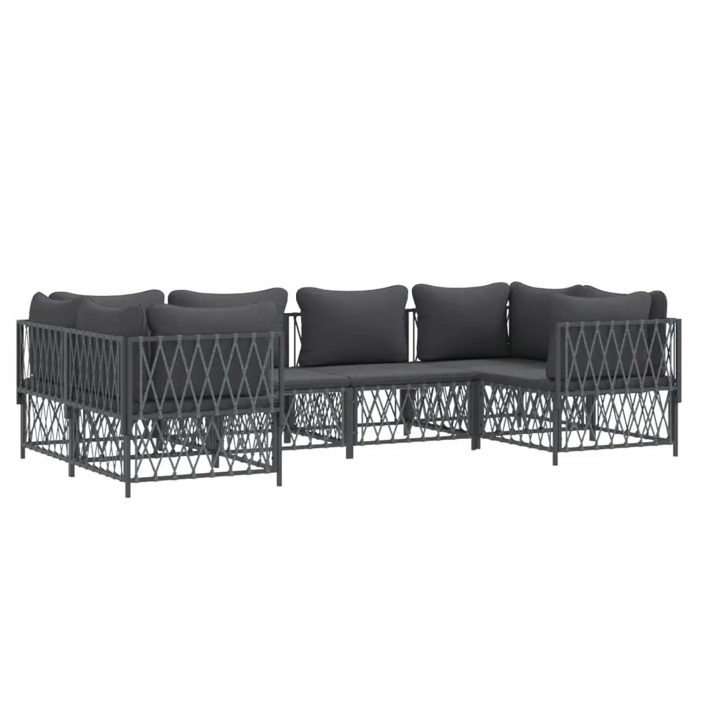 Modular 6-Piece Outdoor Garden Lounge Set in Anthracite