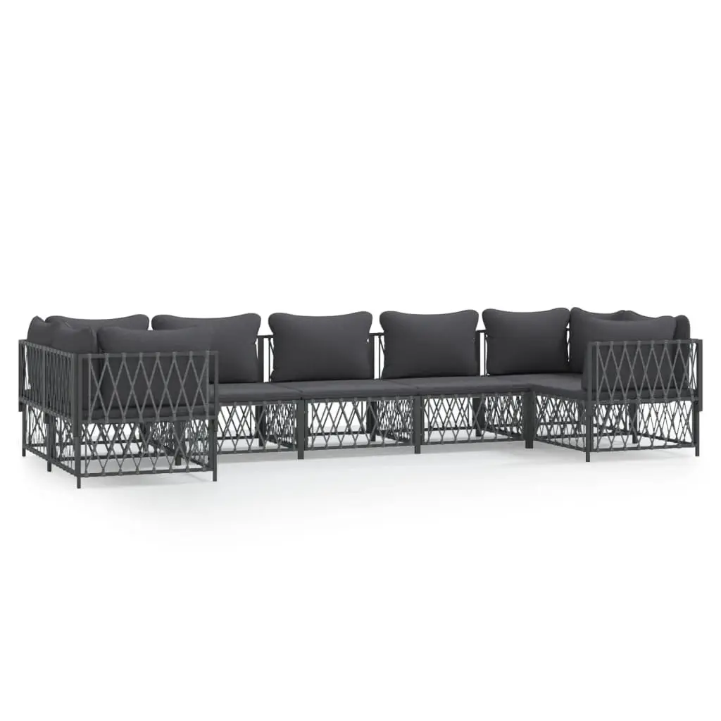 7-Piece Modular Garden Lounge Set with Cushions