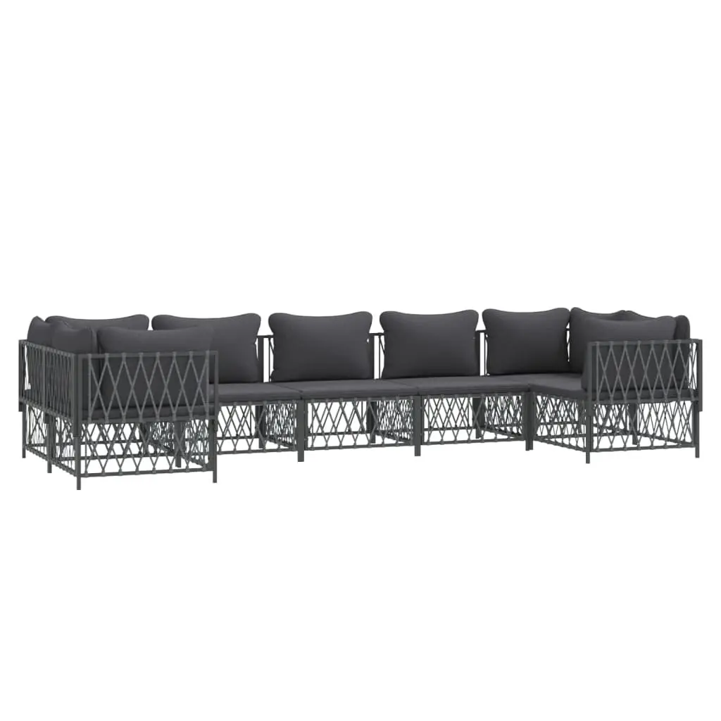 7-Piece Modular Garden Lounge Set with Cushions