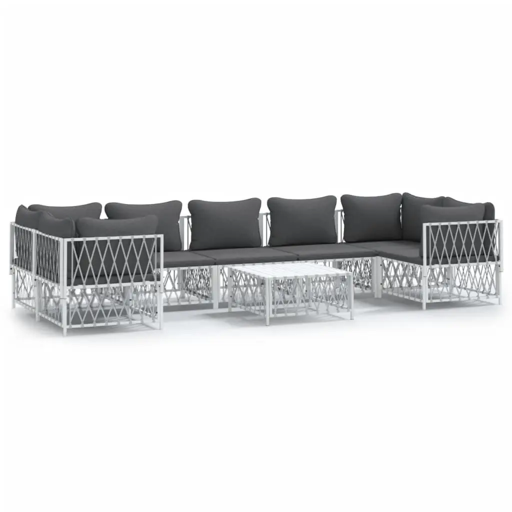 8-Piece Modular Garden Lounge Set with Cushions