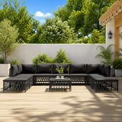 10-Piece Modular Sofa Set for Outdoor Relaxation