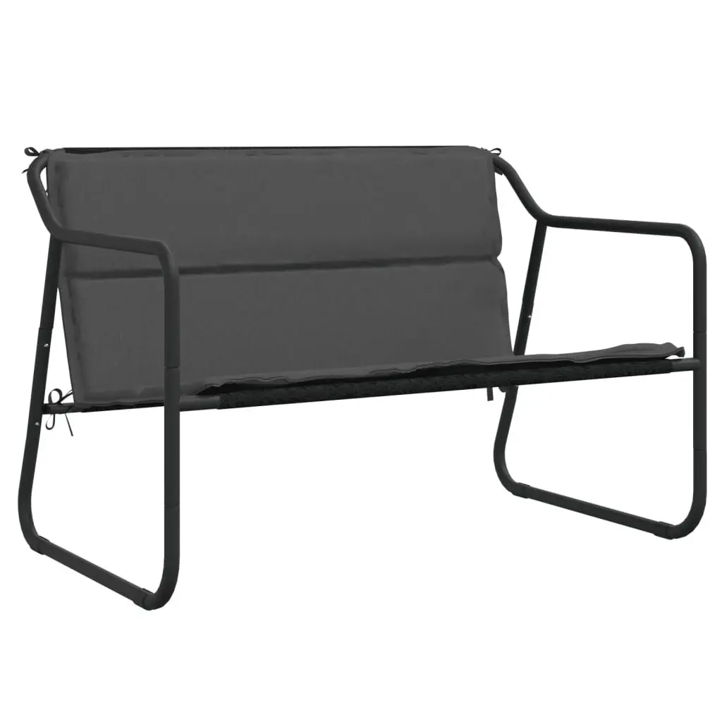 Garden Lounge Set Textilene Steel 4 Piece Anthracite