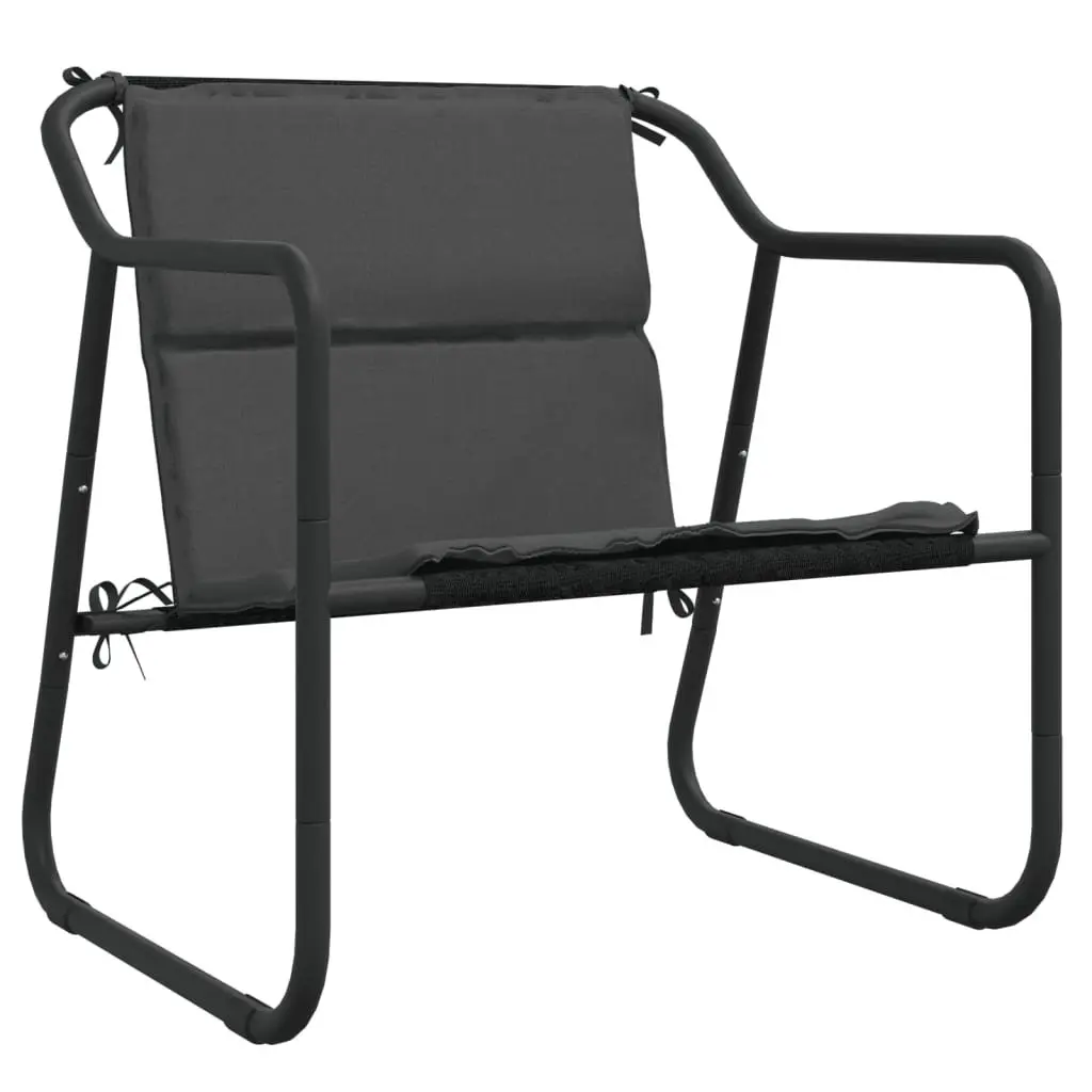 Garden Lounge Set Textilene Steel 4 Piece Anthracite