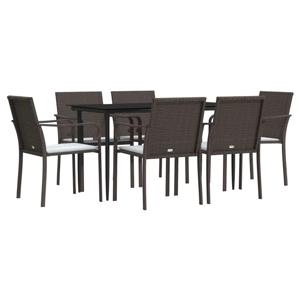 7 Piece Garden Dining Set with Cushions