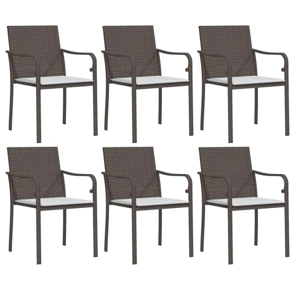 7-Piece Garden Dining Set with PE Rattan and Steel