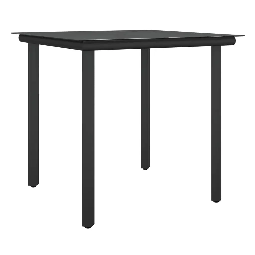 Garden Dining Set Poly Rattan Steel Frame 3 Piece Brown