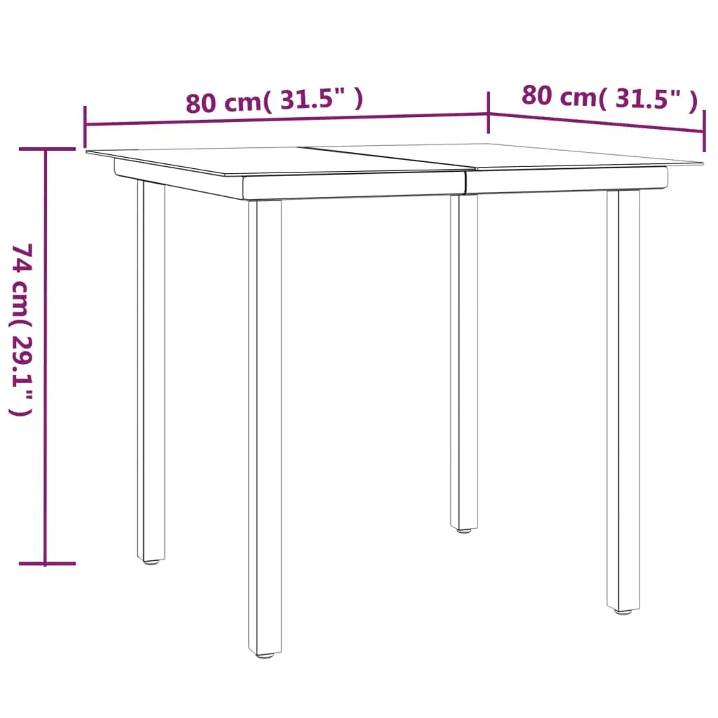5 Piece Outdoor Dining Set with Cushions