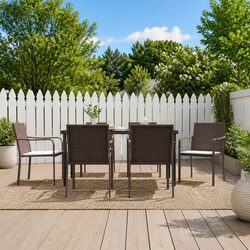 Sturdy 7-Piece Outdoor Dining Set with Cushions