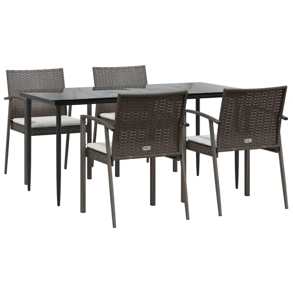 5 Piece Outdoor Garden Dining Set with Cushions