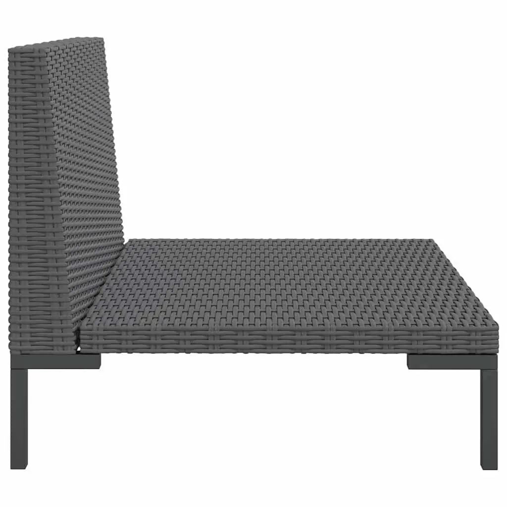 Half Round Poly Rattan Outdoor Sofa with Cushions