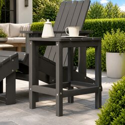Durable Anthracite Garden Adirondack Side Table