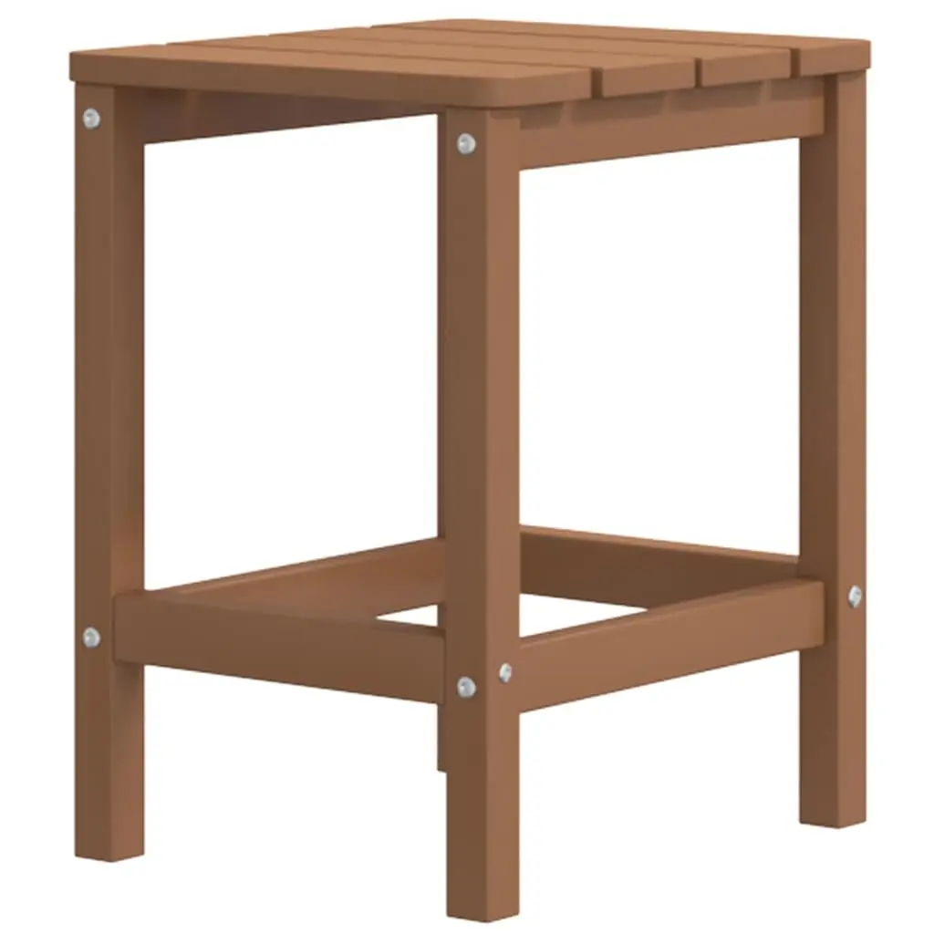 Adirondack Garden Side Table Brown Outdoor Patio Furniture Weather Resistant