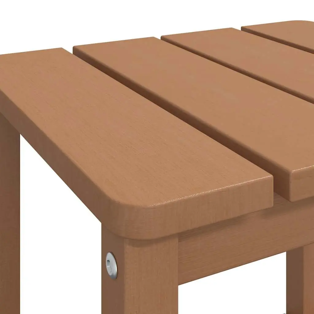 Adirondack Garden Side Table Brown Outdoor Patio Furniture Weather Resistant