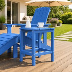 Outdoor Blue Adirondack Side Table for Your Patio