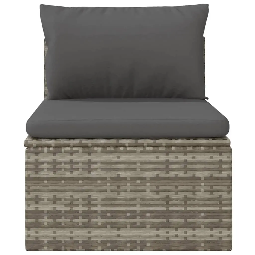 Garden Middle Sofa with Cushions in Grey
